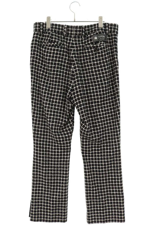 Amiri Logo Patch Long Pants Black x White Size 50