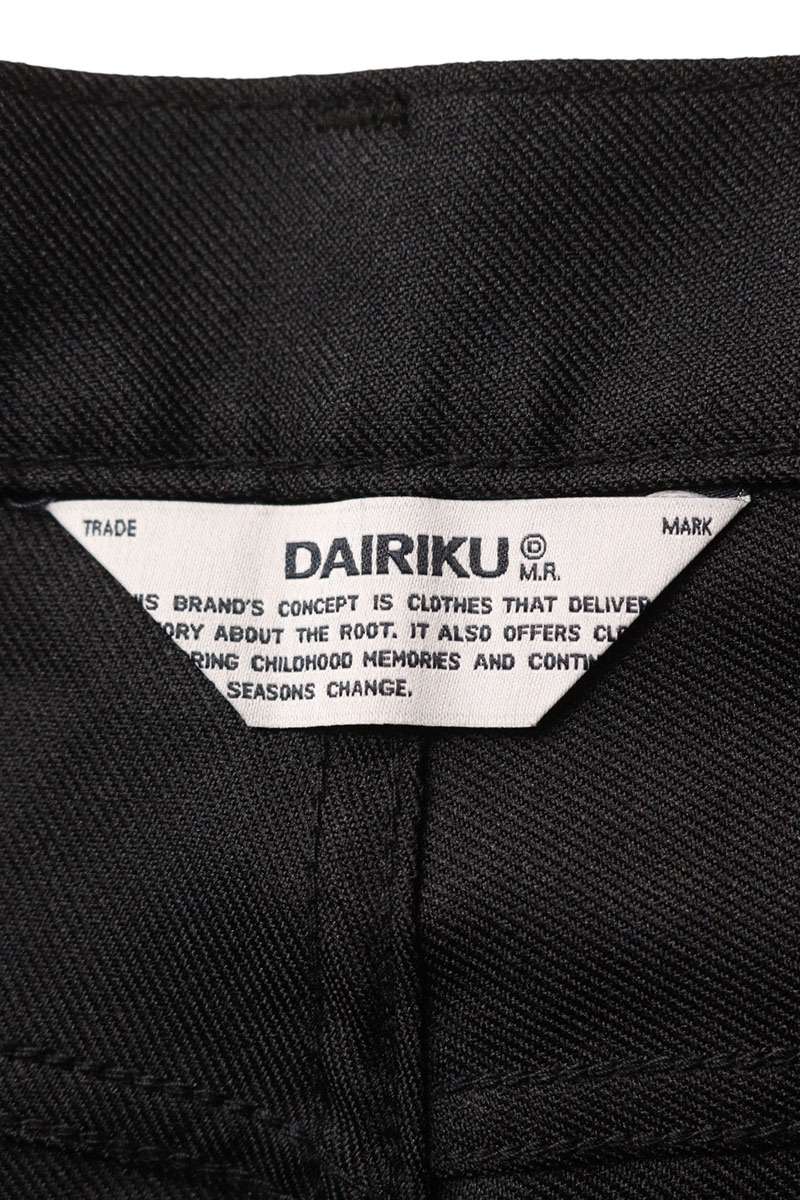 DAIRIKU 24SS Straight Pressed Pants Black Size 31