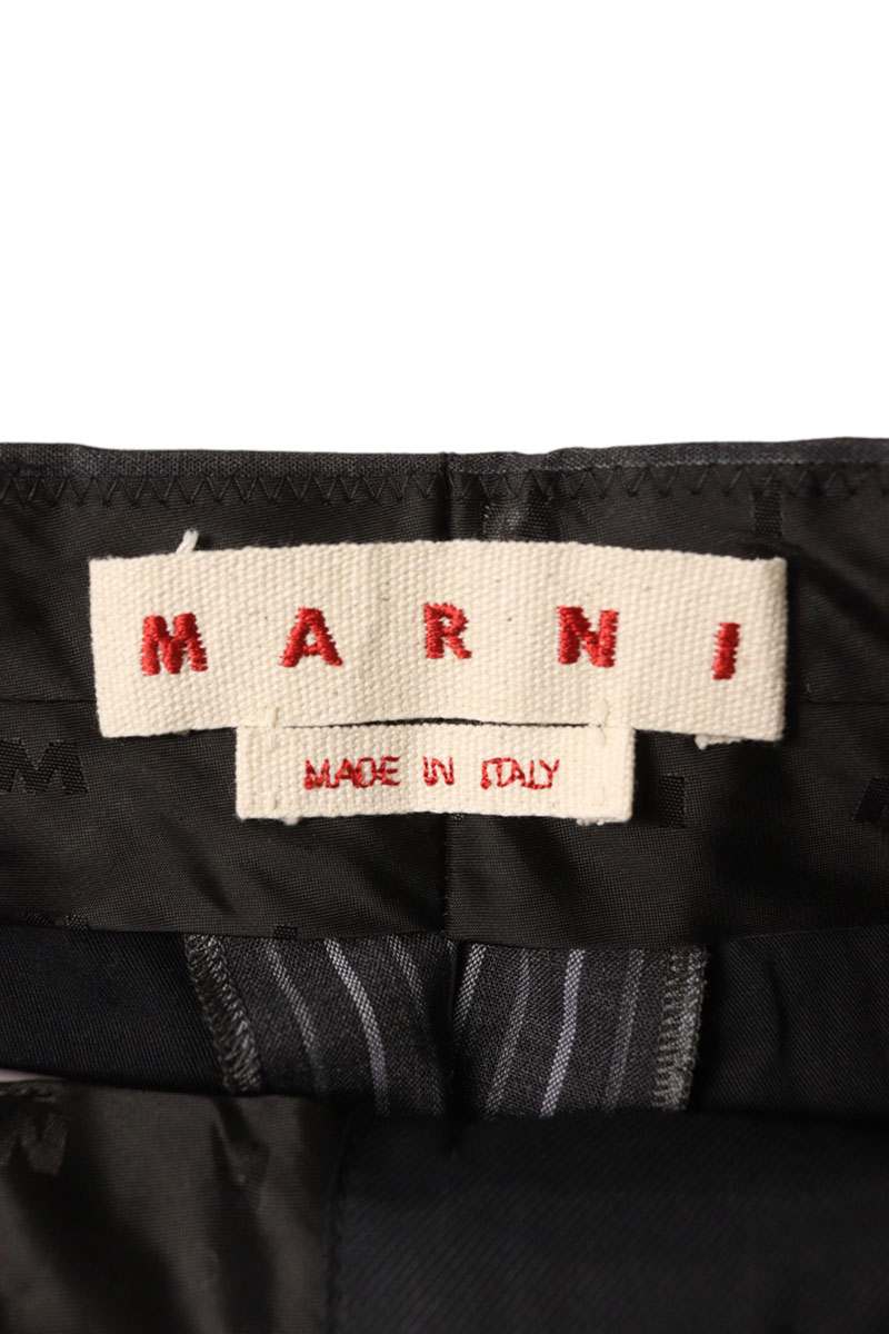 Marni 24AW Striped Wool Blend Slacks Size 32