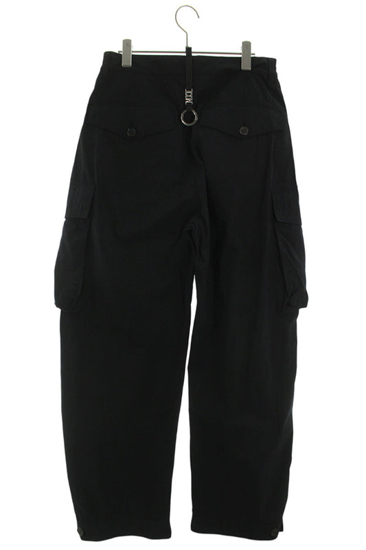 DSQUARED 24SS Wide Cargo Pants Black Cotton Blend Size 33