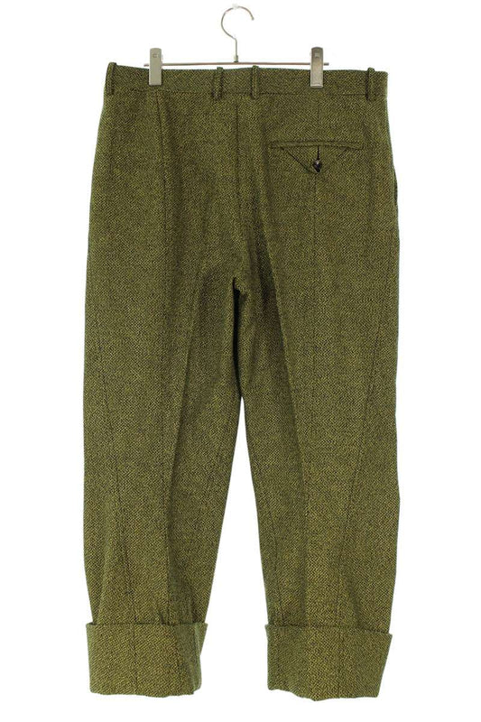 Bottega Veneta Yellow Roll-up Tweed Pants Size 38