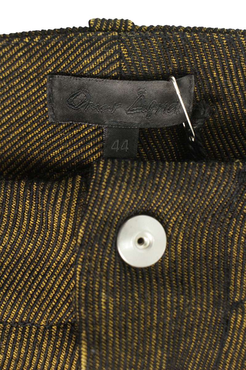 Omar Afridi Yellow Wool Blend TROTTI BAGGY TROUSERS Size 32