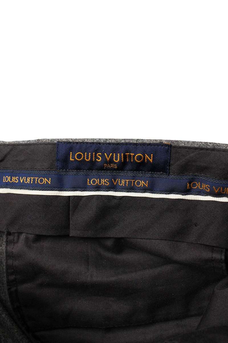 Louis Vuitton Cashmere Wool Long Pants Gray Size 38