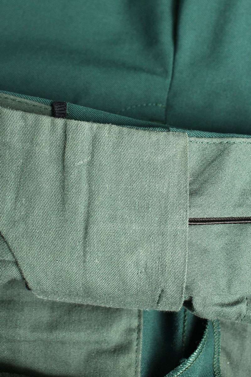 Marni Green Wool Blend Button-Fly Trousers Size 32
