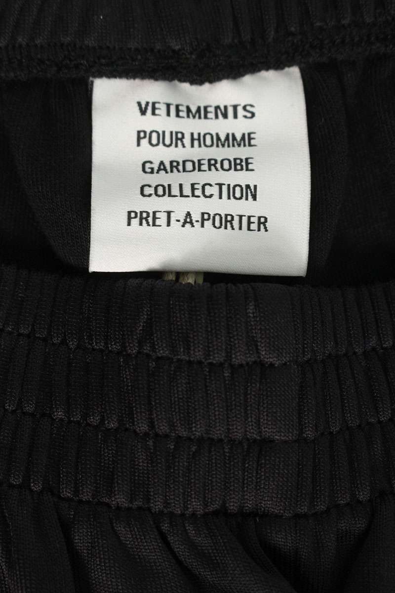 VETEMENTS 26SS Biker Cross Tape Track Pants Black Size 34
