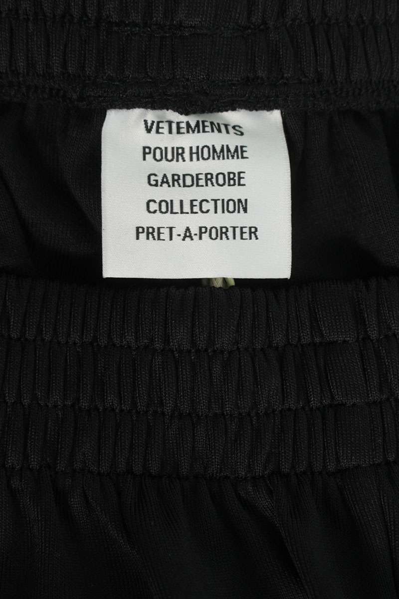 VETEMENTS 26SS Biker Cross Tape Track Pants Black Size 32