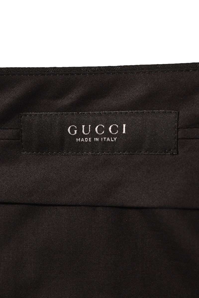 GUCCI 26SS GG Jacquard Wool Slacks Black Size 40