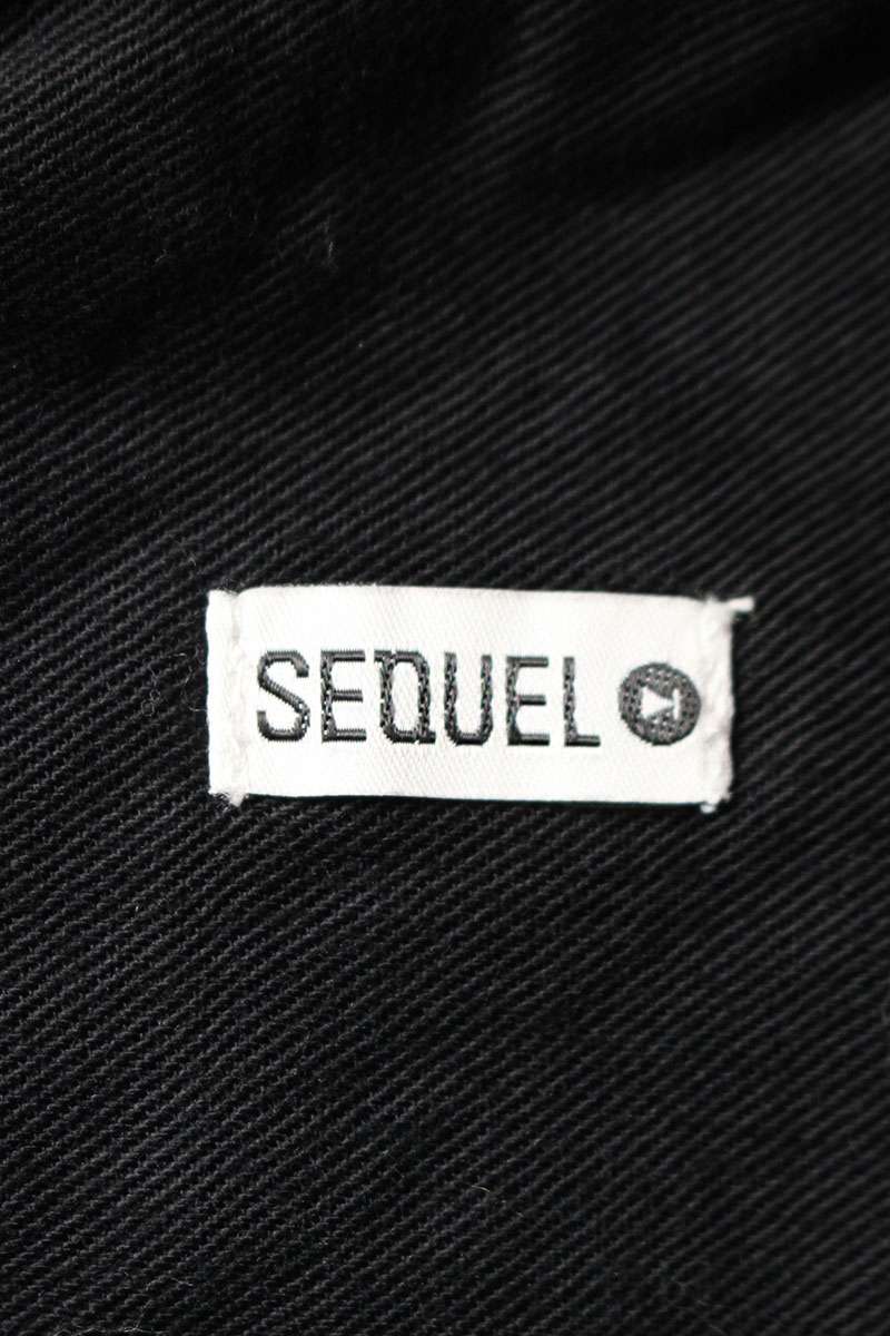 SEQUEL 24AW Logo Print Cargo Pants Black Size 30