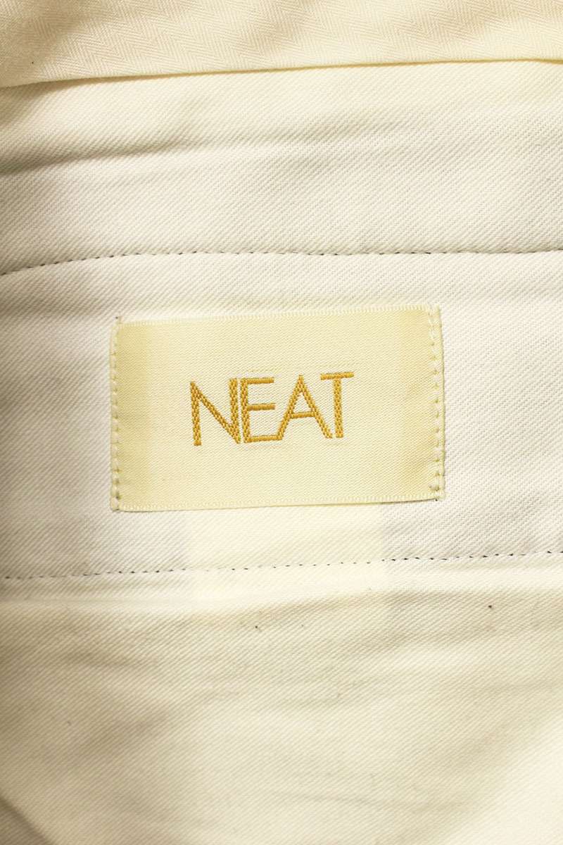 NEAT 2-Tuck Cotton Tapered Slacks Black Size 34
