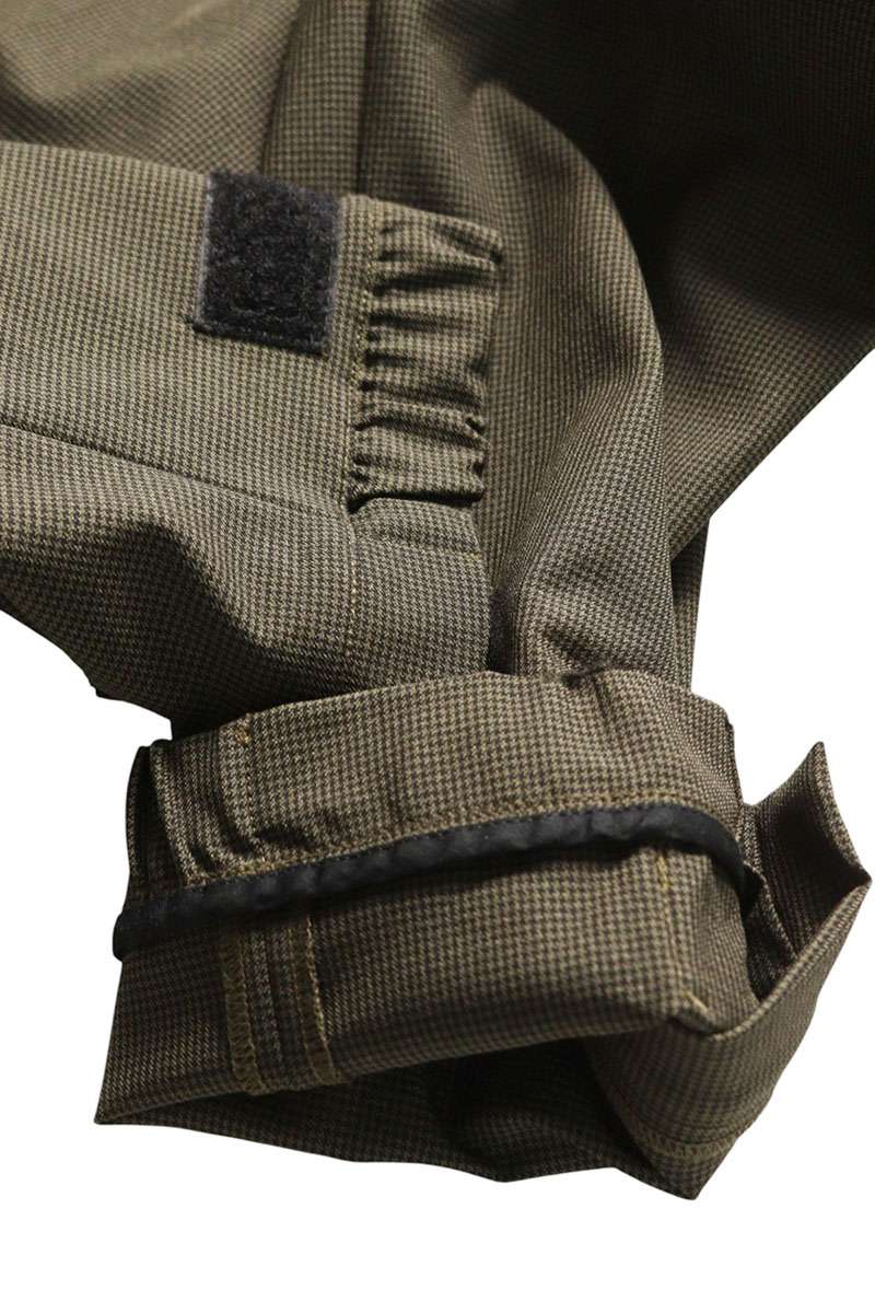 Prada Houndstooth Hem-Tape Design Trousers Khaki Size 32