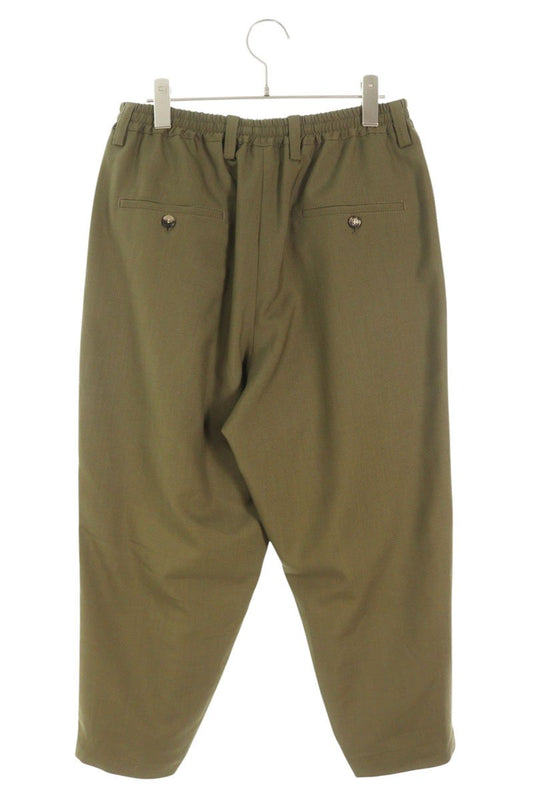 Marni Khaki Tropical Wool Shirred Tapered Pants Size 33