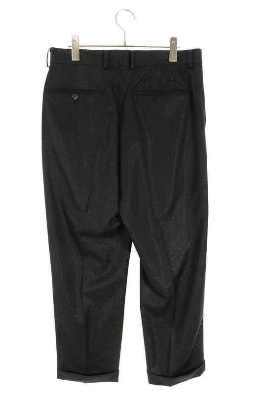 Wacko Maria Black Lame Embroidered Slacks Size 32