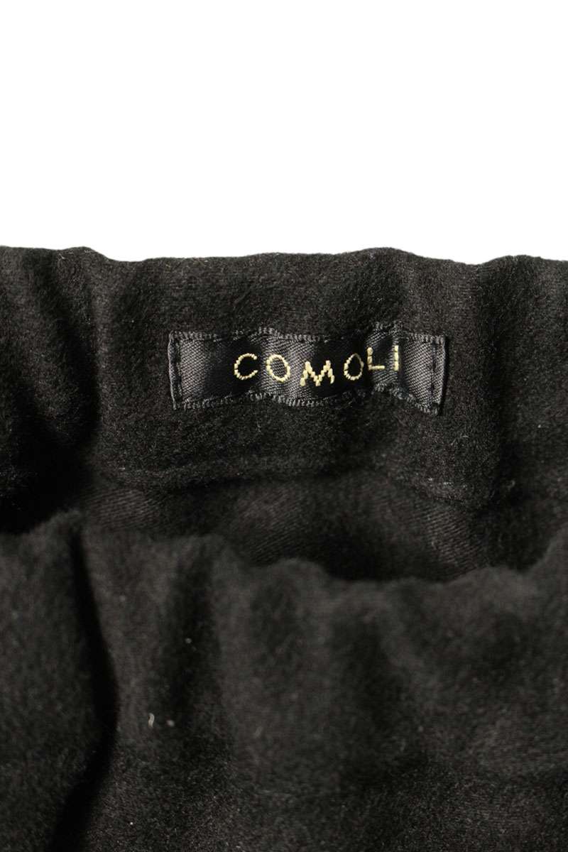 COMOLI AW25 Moleskin Drawstring Long Pants Black Size 32