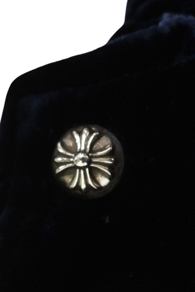 Chrome Hearts VELVET TRACKSUIT PANTS Navy Size 34