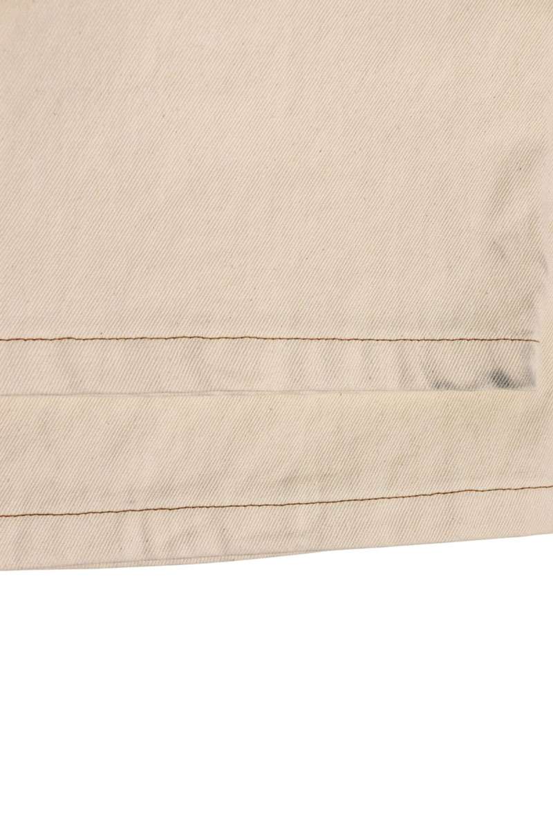 AMI Wide Cotton Long Pants Beige Size 28