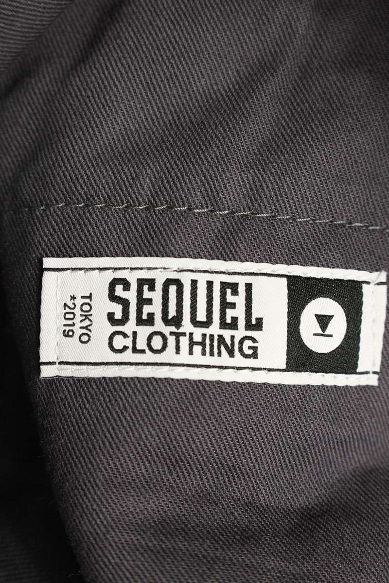 SEQUEL Gray Wool TYPE-C Logo Print Pants Size 34