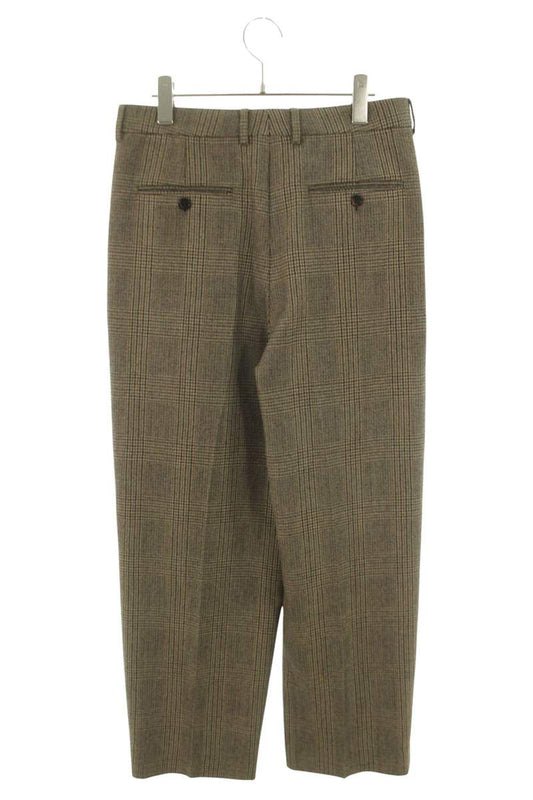 CELINE Brown Wool Prince of Wales Check Pants Size 34
