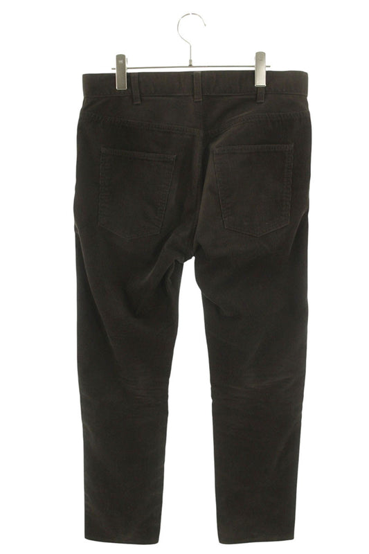 CELINE Brown Cotton Corduroy Straight Pants Size 30