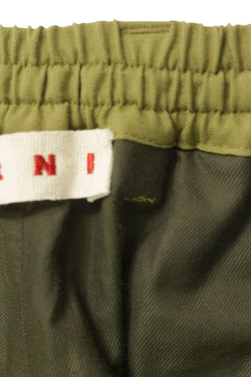 Marni Olive Wool Easy Trousers Button-Fly Size 32