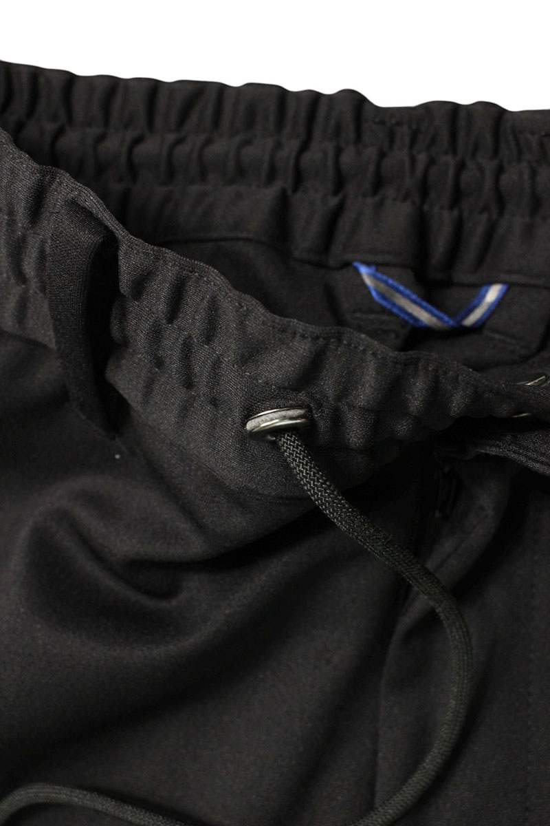 junhashimoto Black Drawcord Polyester Long Pants Size 34