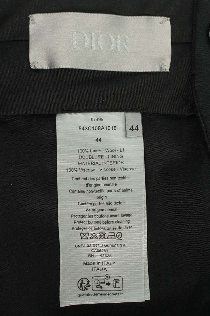 DIOR Black Wool Wide Slacks Size 32