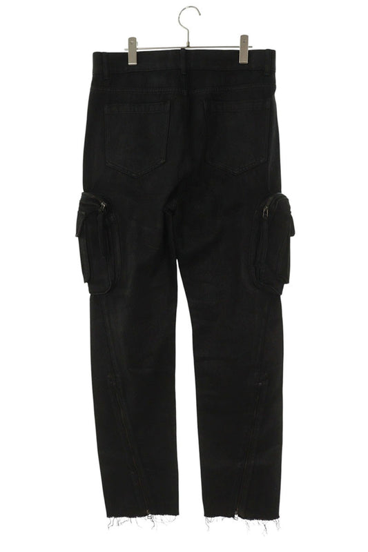 Troubled Waters Black Coated Hem Zip Cargo Pants Size 34
