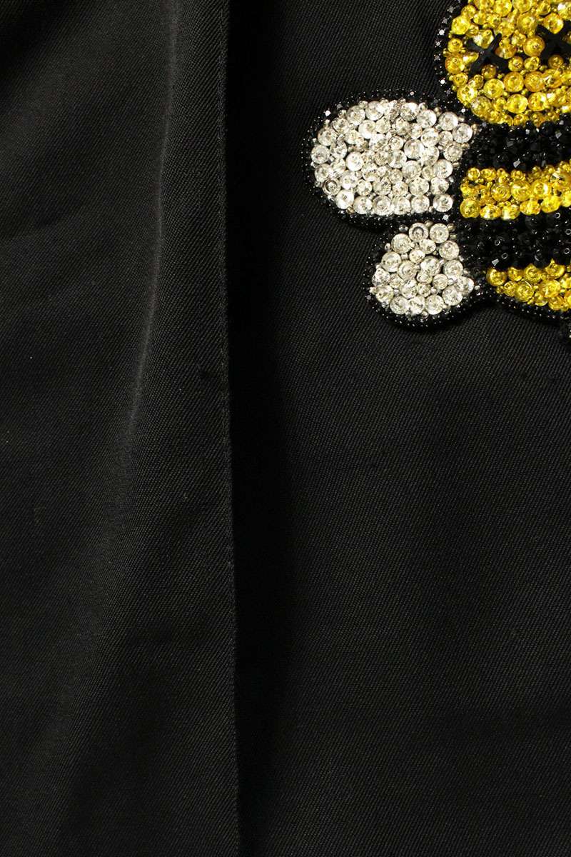 DIOR Rhinestone BEE Patch Wool Joggers Black Size 33