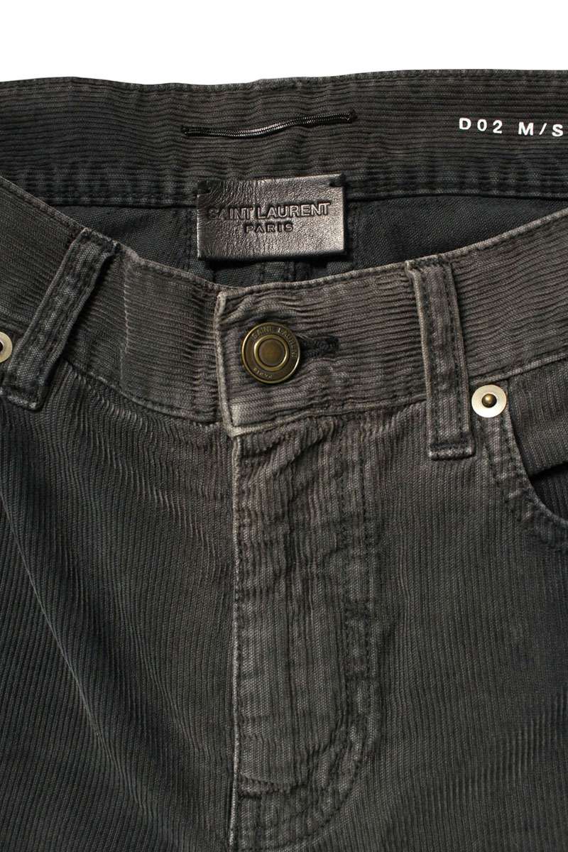 SAINT LAURENT PARIS Corduroy Skinny Pants Gray Size 28