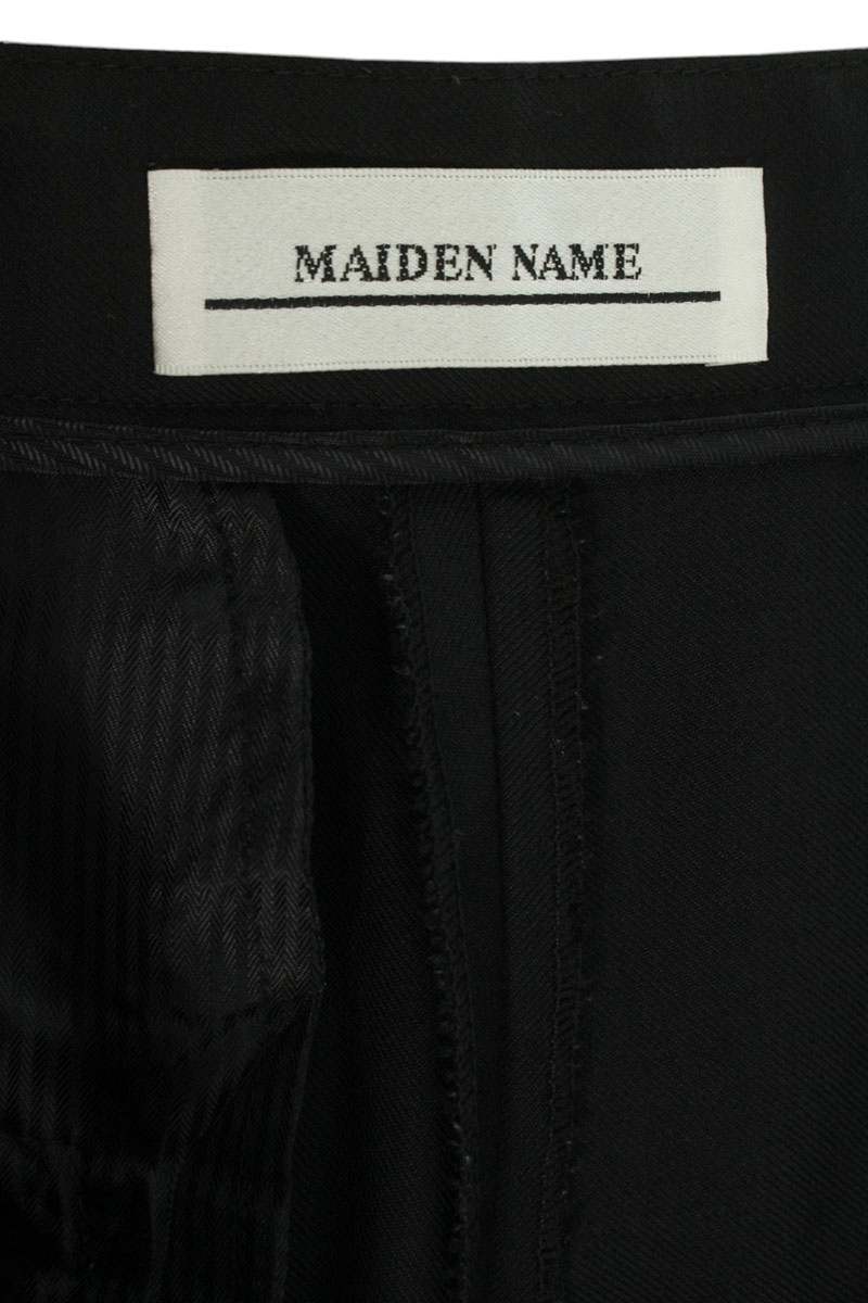 Maiden Name Wool Long Pants Black Size S