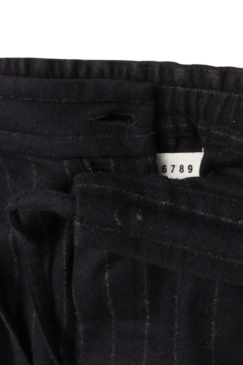 Maison Margiela Black Striped Wool Trousers Size 32