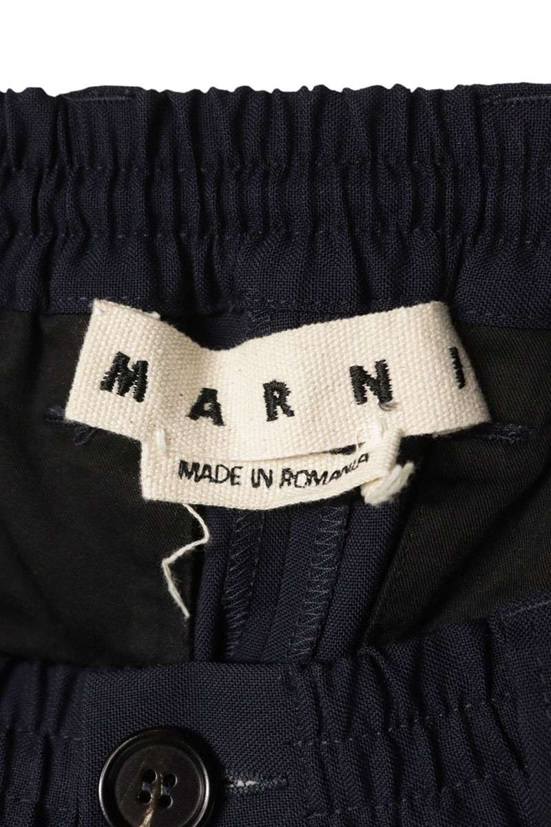 MARNI Wool Slacks Navy Size 32
