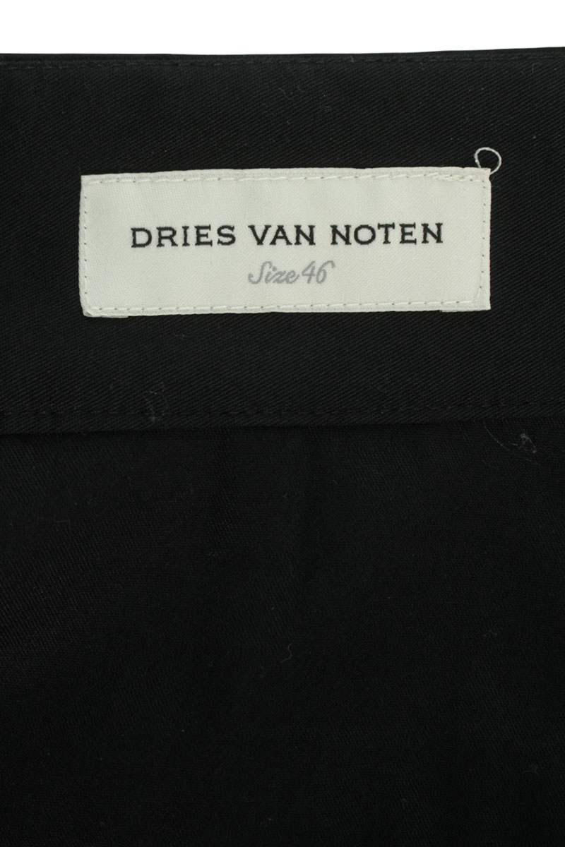 DRIES VAN NOTEN Black Pleated Wide Leg Pants Size 33