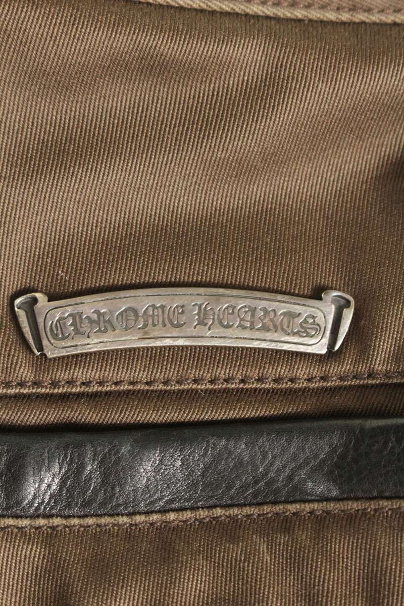 Chrome Hearts Leather Trim Chino Pants Multi Size 33