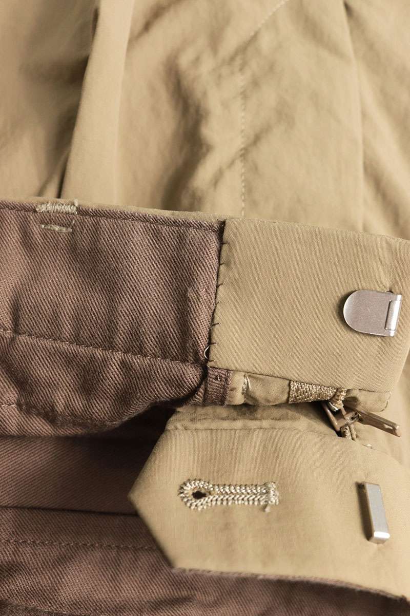 kolor 25SS Pleated Nylon Pants Beige Size 30
