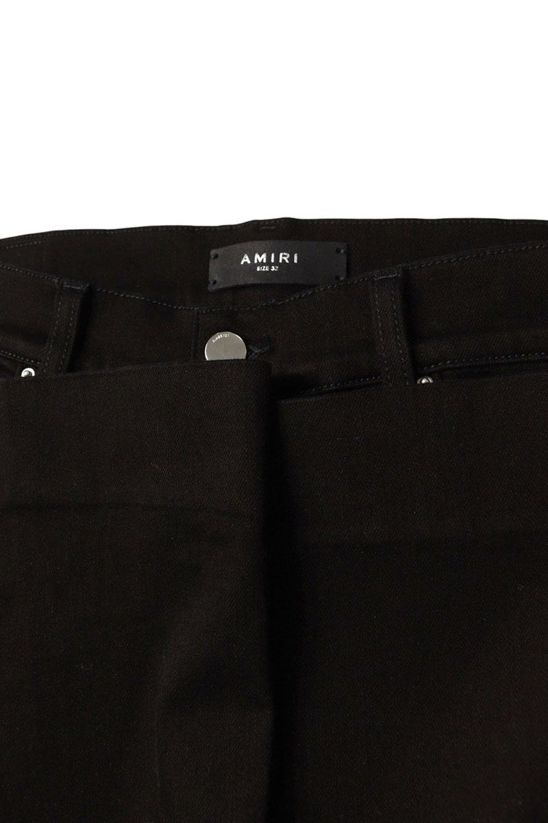 AMIRI Side Snap Button Fly Flare Pants Black Size 32