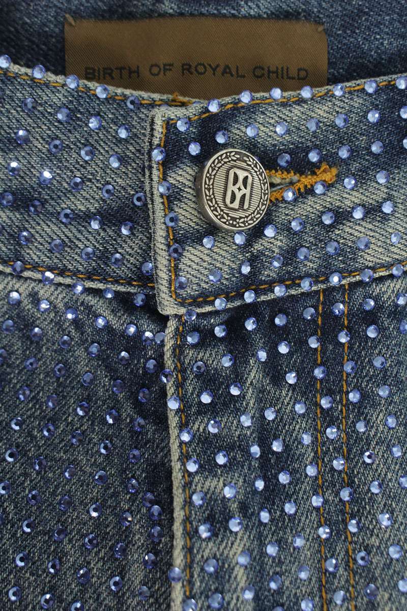 Birth Of Royal Child Indigo Stone Embellished Denim Size 34