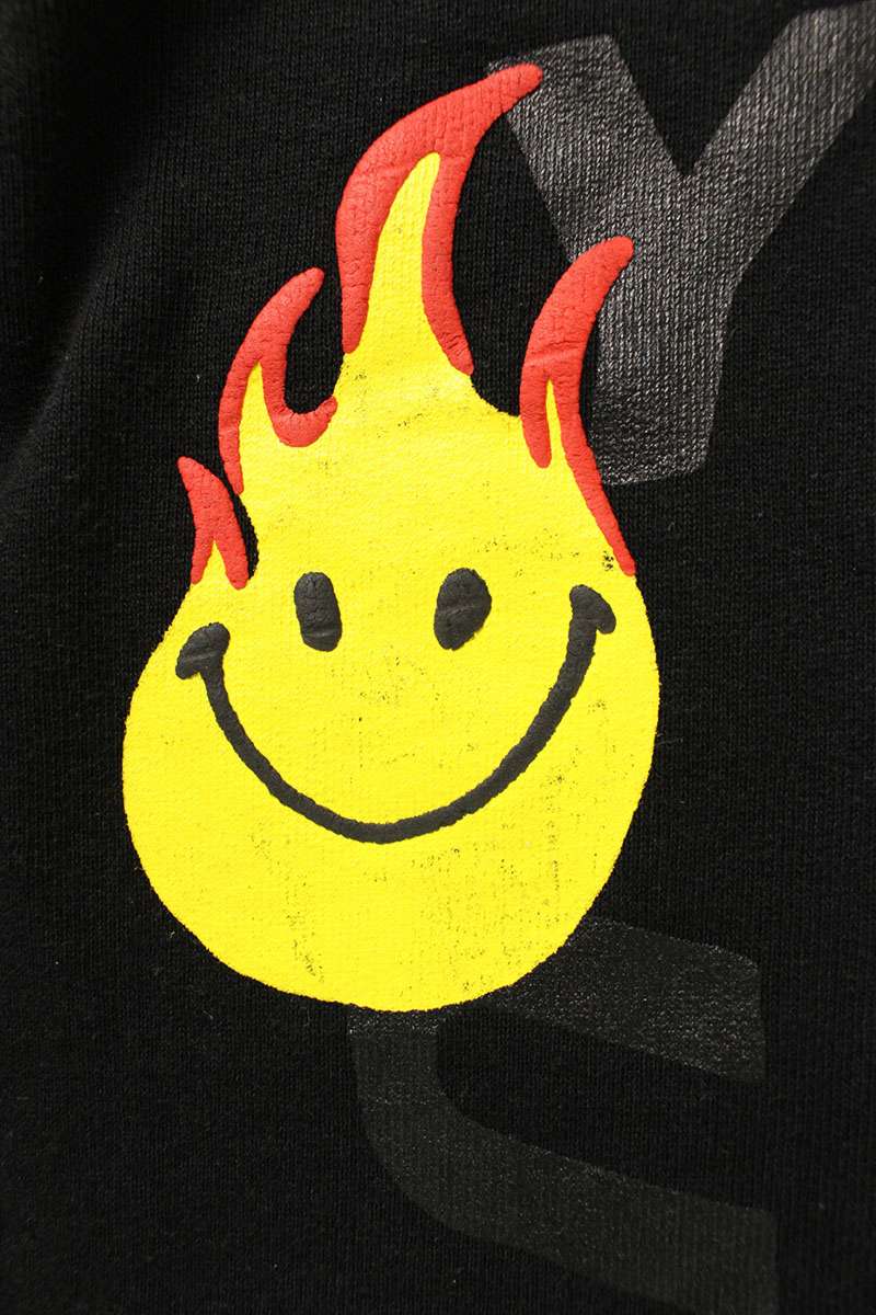 READYMADE 20SS Fire Smile Print Sweatpants Black Size 34