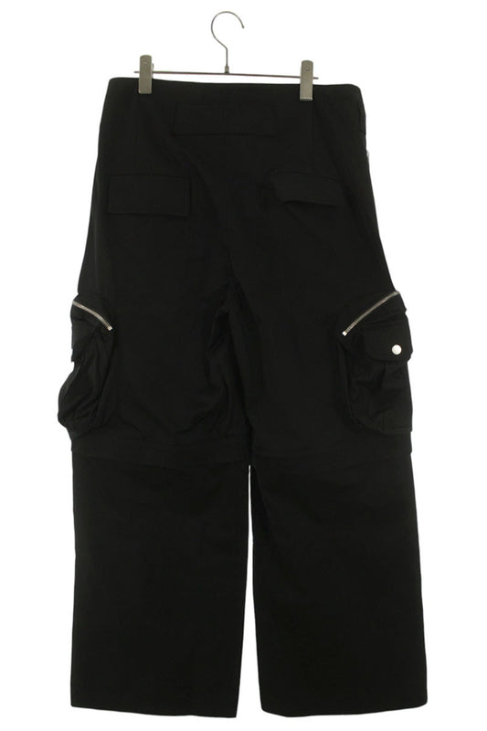FFF POSTAL SERVICE Black Wide Nylon Cargo Pants Size 32