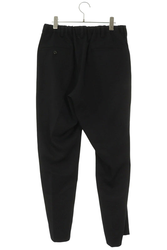 UJOH Two-Pleat Easy Wide Wool Slacks Black Size 38