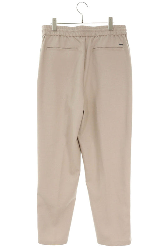 EMPORIO ARMANI Drawstring Straight Wool Pants Beige Size 33