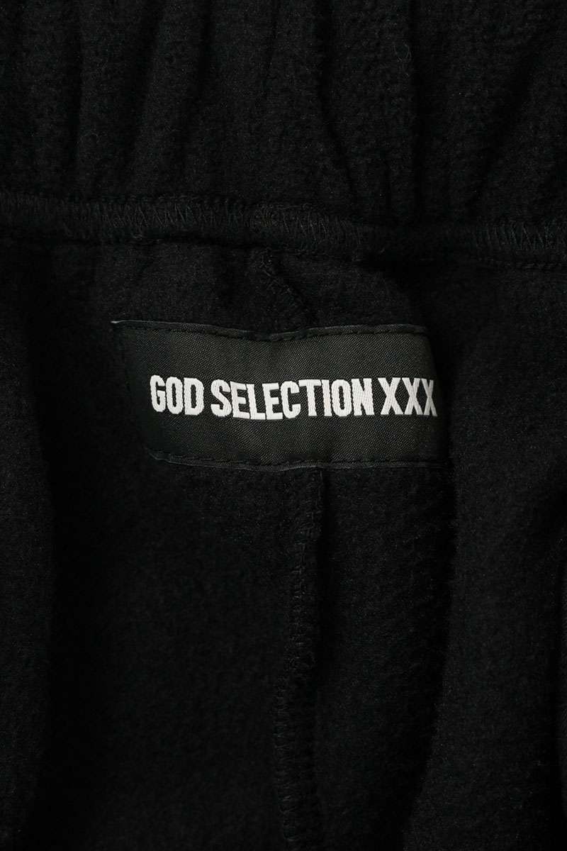 GOD SELECTION XXX Logo Embroidered Fleece Pants Size 34