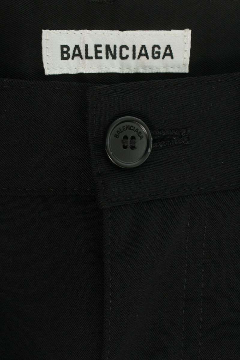 BALENCIAGA Wool Blend Trousers Black Size 34