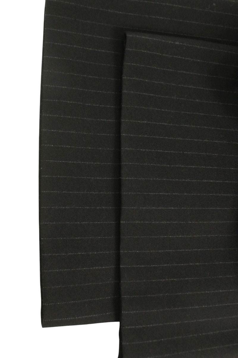 Sacai 24AW Belted Chalk Stripe Wide Leg Trousers Size 32