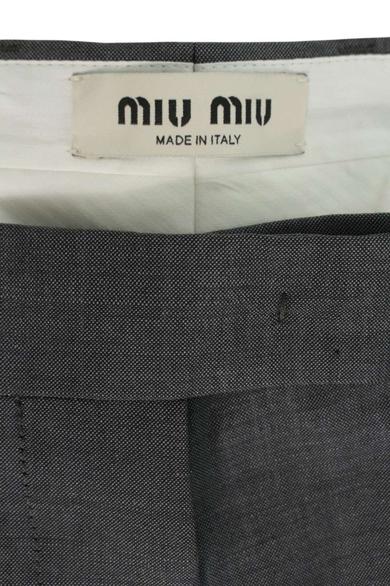 miumiu MP1990 Gray Mohair Wool Blend Pants Size 33