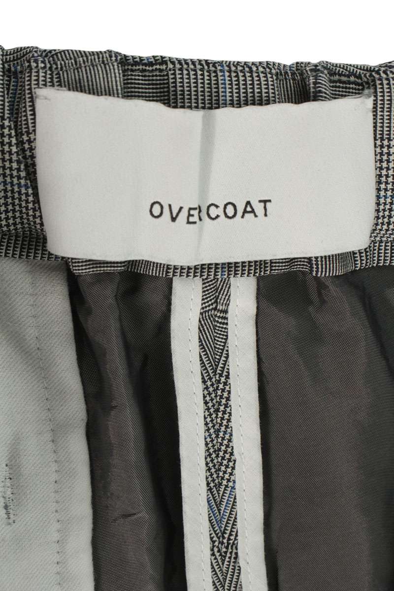 OVERCOAT Wool Mohair Glen Check Drawstring Pants Gray Size S