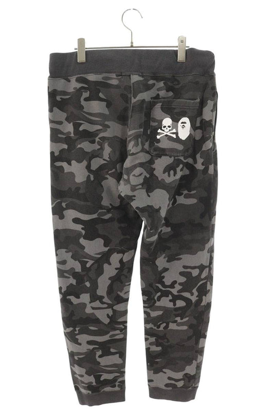 A BATHING APE Gray Camo Cotton Sweatpants Size 32