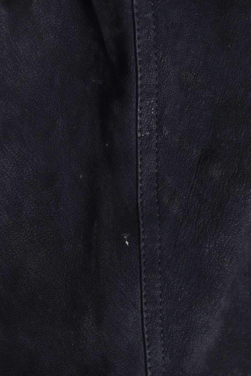 Rick Owens Bauhaus Cargo Leather Pants Dark Navy Size 34