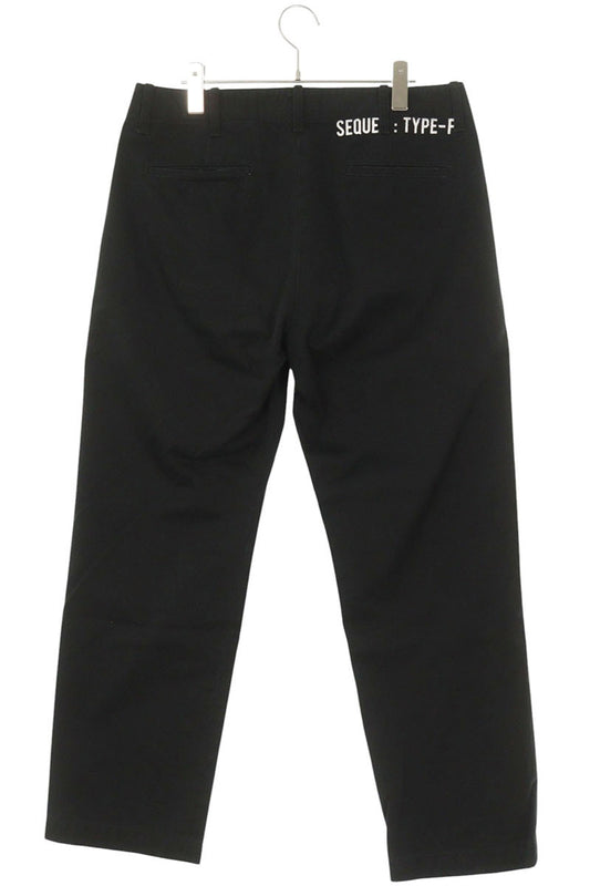 SEQUEL Distressed Repair Chino Pants Black Size 32