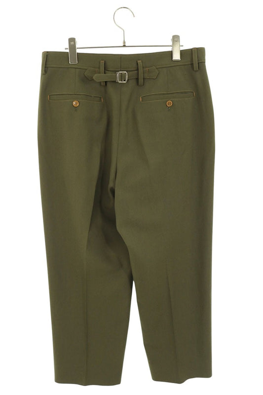 GUCCI Cinch Back Wool Slacks Khaki Size 34