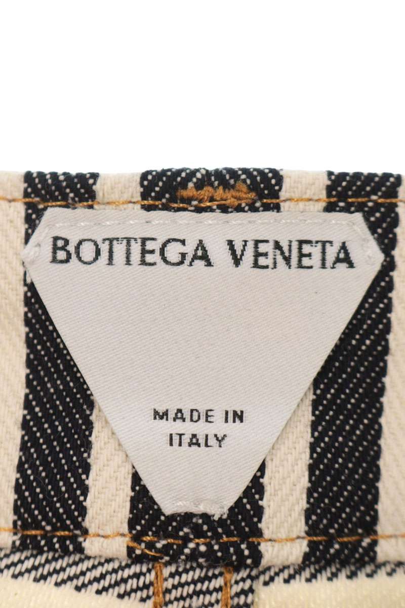 BOTTEGA VENETA Stripe Cotton Button Pants Blue/White Size 50